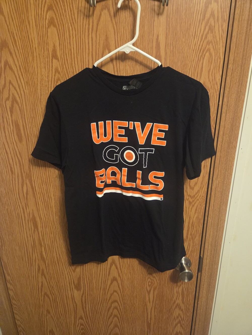 Breaking T Philadelphia Flyers We've Got Balls Shirt Sz Medium Men's NHL